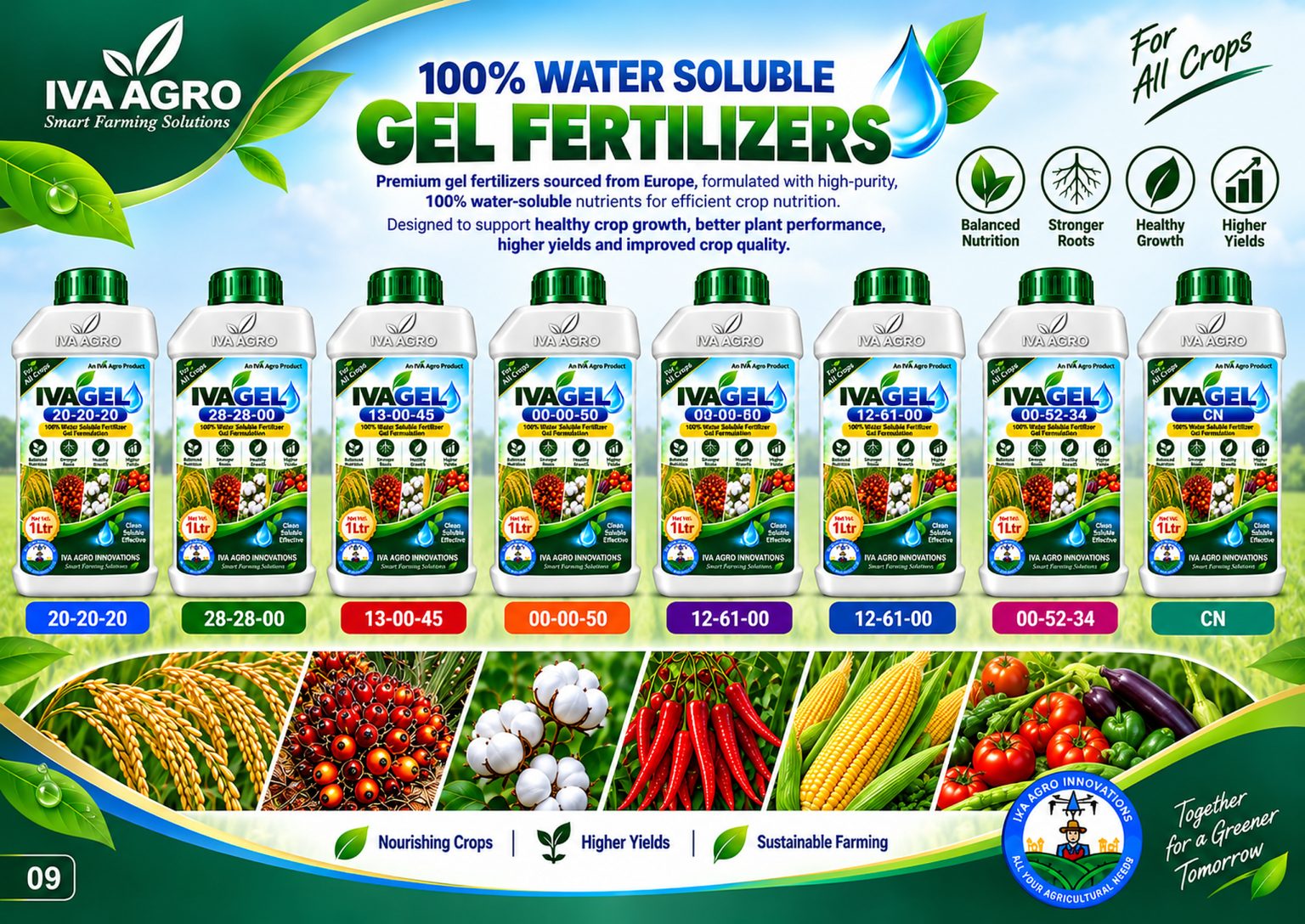 IVAGEL water soluble gel fertilizers